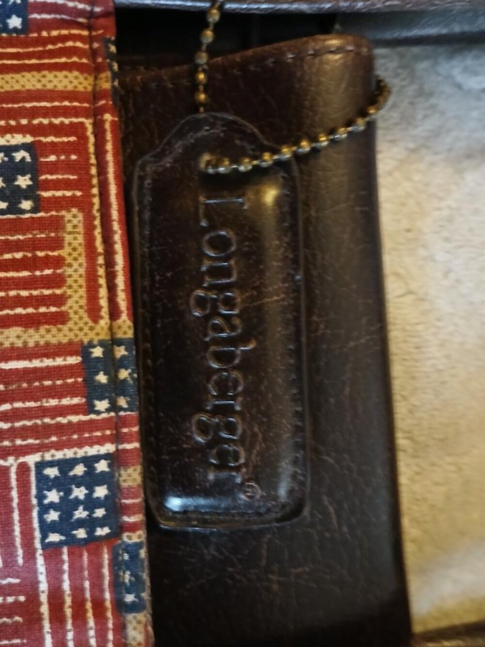 Longaberger Homestead Patriotic tote purse - Picture 2 of 7
